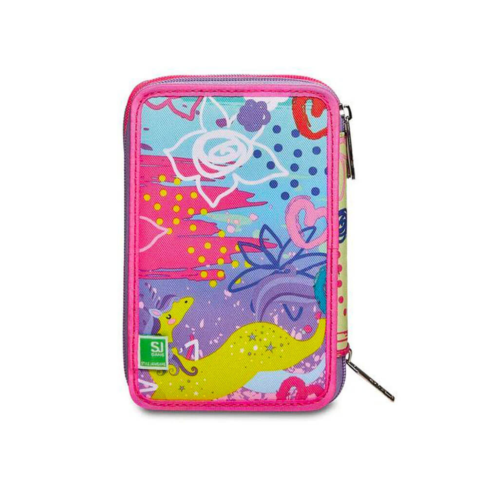 Astuccio 3 Zip Clack It Girl Sea Water SJ - Gruppo Giannino