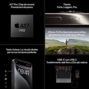Apple iPhone 15 Pro Max Titanio Nero