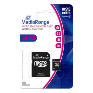 Scheda Micro SDHC 32GB con adattatore MediaRange