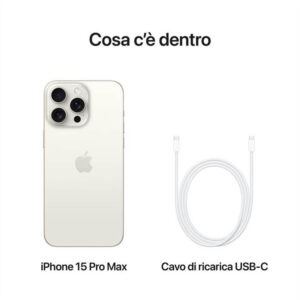 Apple iPhone 15 Pro Max Titanio Bianco cosa c'è dentro