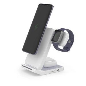 Caricatore Wireless 3 in 1 dock station Fonex Bianco