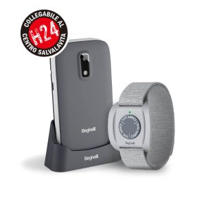 Kit Beghelli Telefono + Braccialetto Salvalavita SOS SLV 20 Grigio