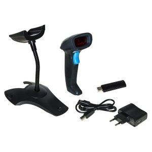 Lettore Codice a Barre Wireless Laser USB con supporto LKLET10