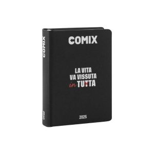 Diario 16 Mesi 2024/25 - COMIX - Giornaliero Standard Nero/Bianco