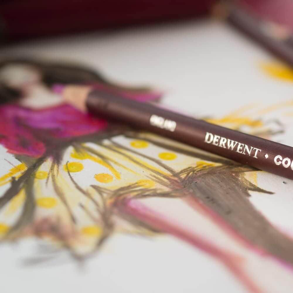 Derwent Coloursoft Set di 24 Matite Colorate per Disegnare e Scrivere