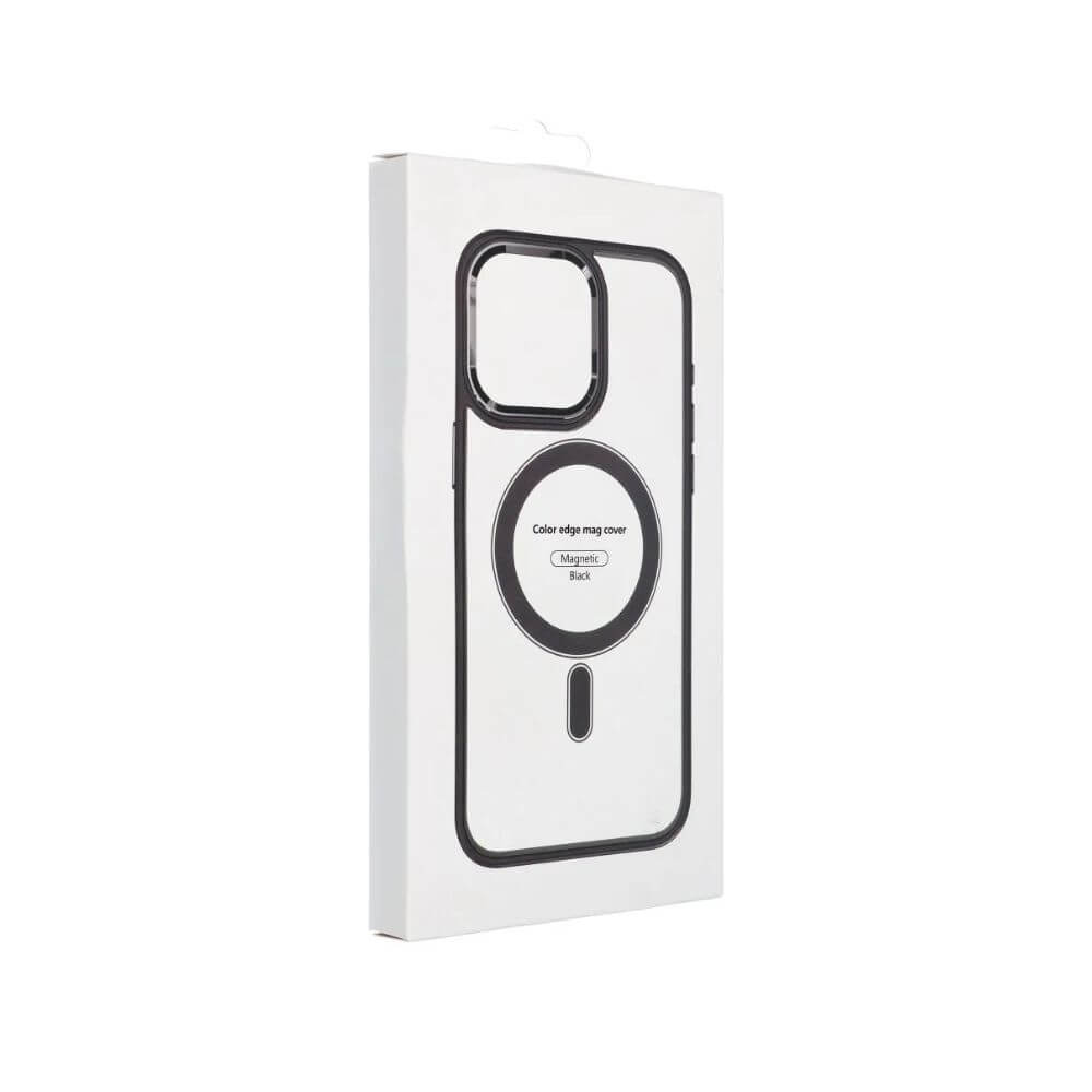 Custodia Color Edge Mag Cover compatibile con MagSafe per iPhone 16 Pro Nera