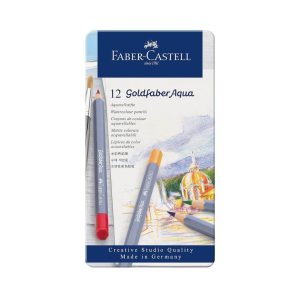 Matite acquerellabili Goldfaber astuccio in metallo da 12 pezzi - Faber-Castell 114612