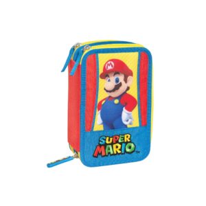 Astuccio Super Mario portamatite Blu, Rosso, Giallo