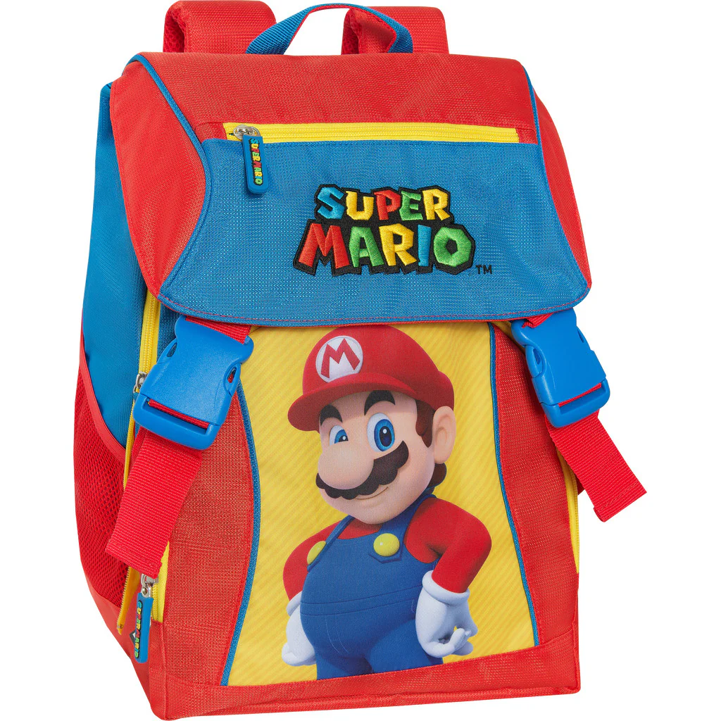 Zaino Estendibile Super Mario Blu - Rosso - Giallo