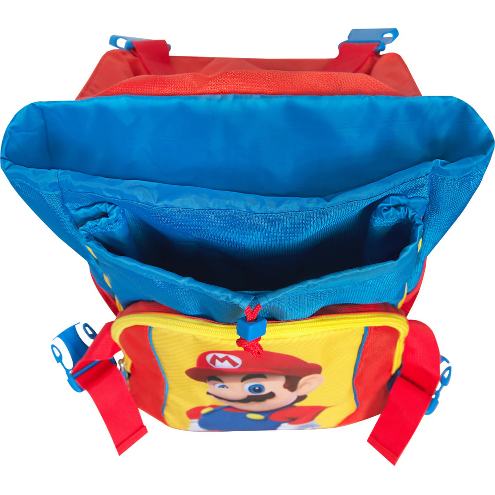 Zaino Estendibile Super Mario Blu - Rosso - Giallo